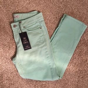 Cielo Jeans Mint colored skinny jeans